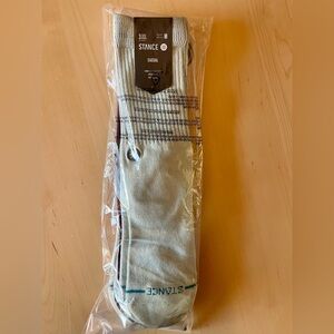 Stance Casual Socks - Light Gray with Teal Accents